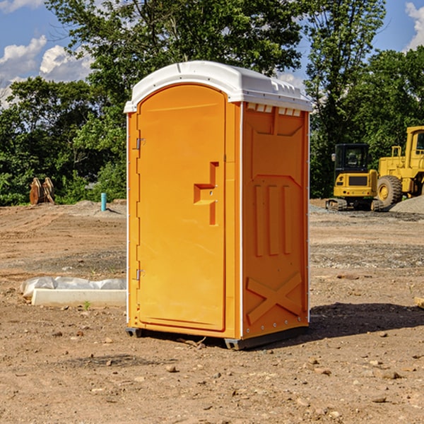 how often are the porta potties cleaned and serviced during a rental period in Garrett WY